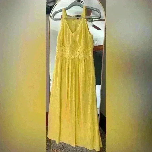 Nina Leonard Sleeveless Lace Trim Maxi Dress, size Medium, NWOT - Picture 2 of 7